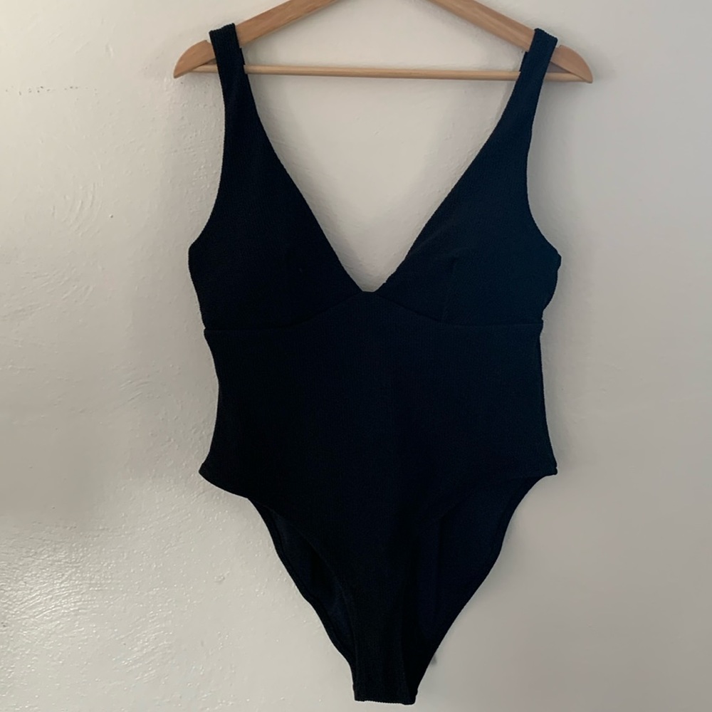 H&M Classic Black One-Piece Swimsuit